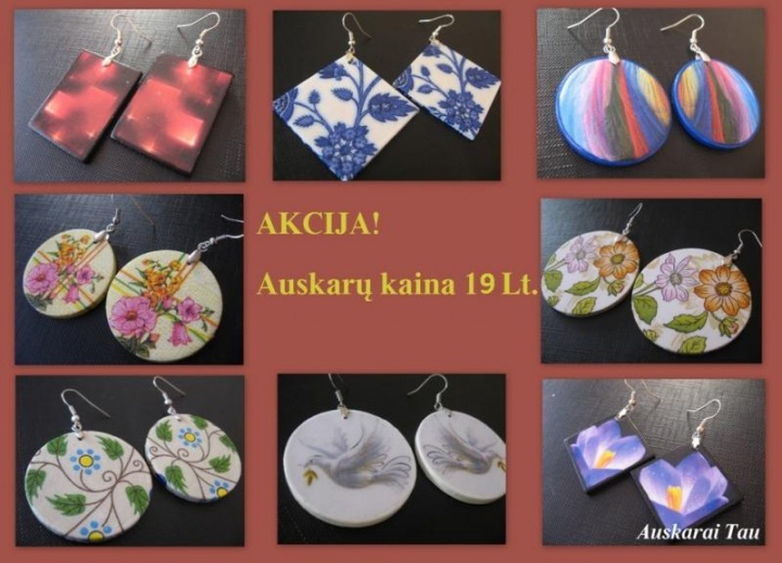 Decoupage earrings Cheaper :)
