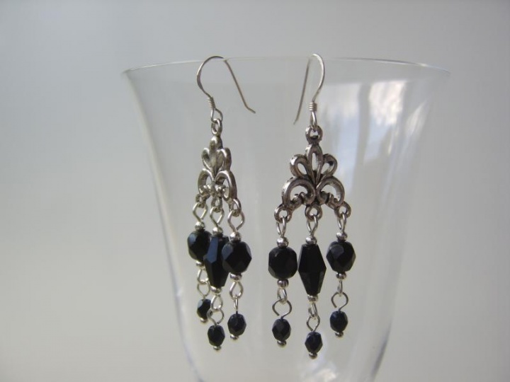 Earrings " black-and-2 "