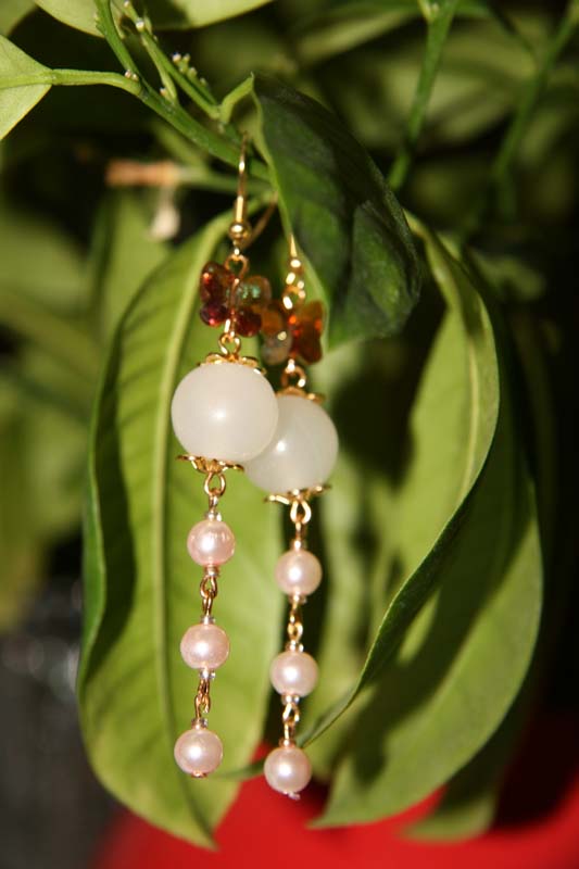 Earrings with butterfly