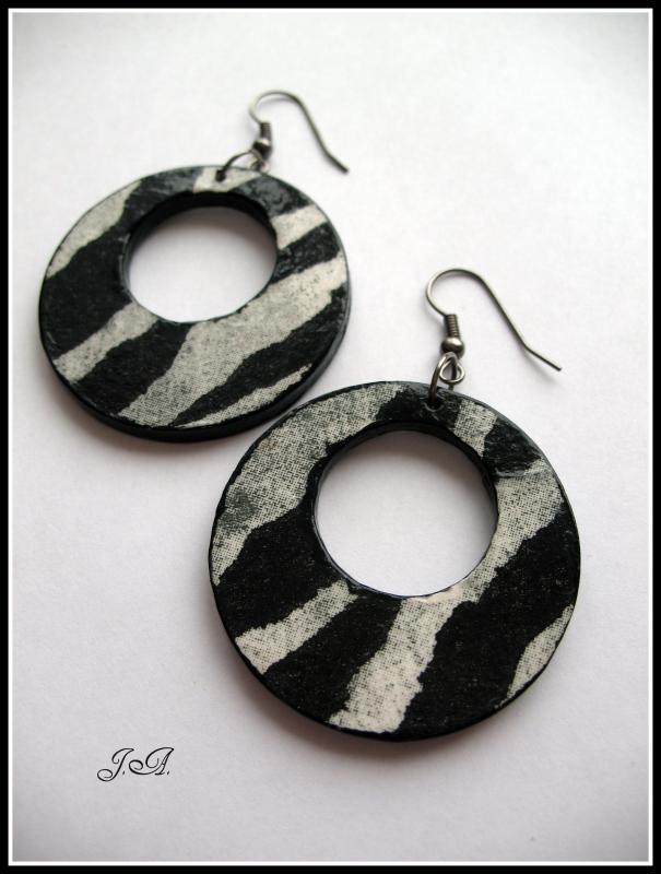 Earrings " Zebriuko "