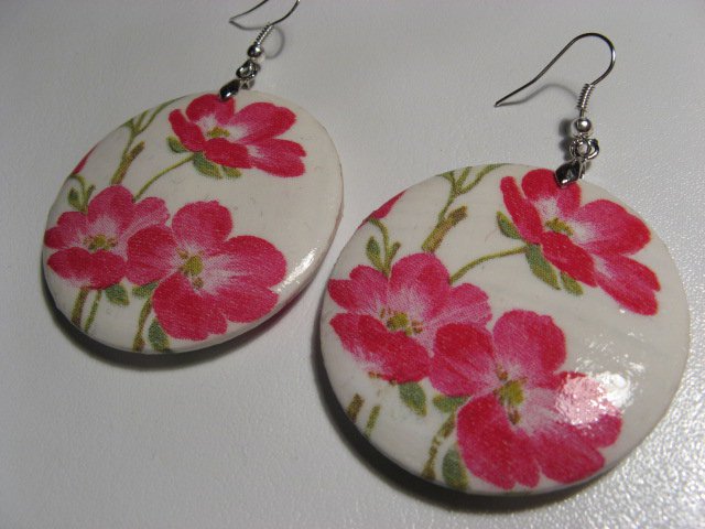 Decoupage earrings 279
