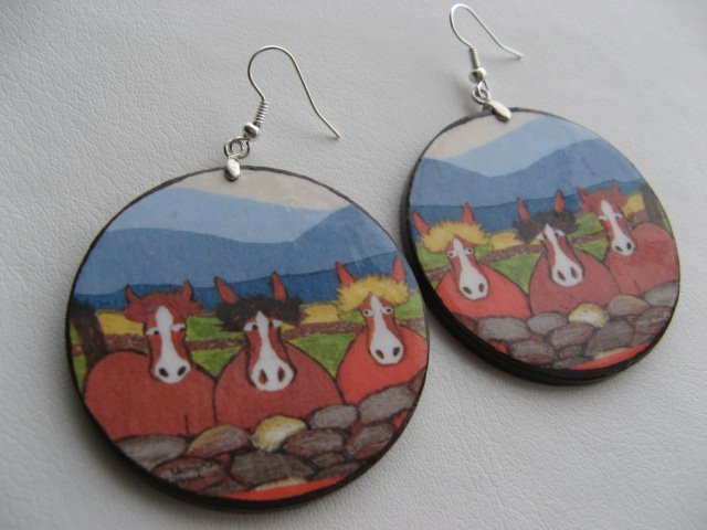 Decoupage earrings 267