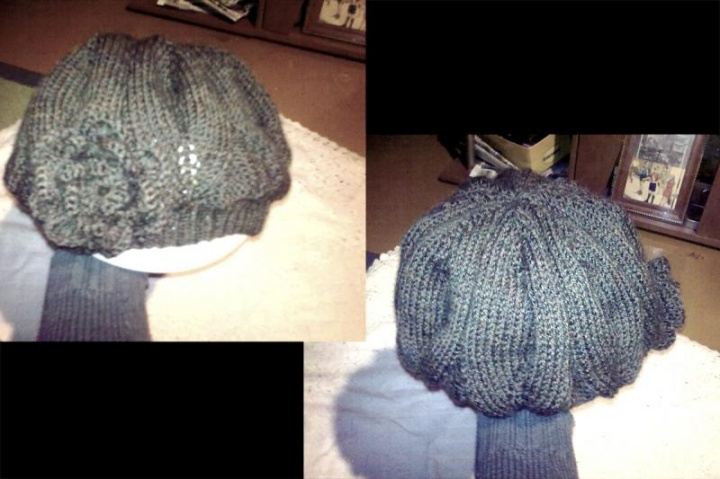 Beret with flower