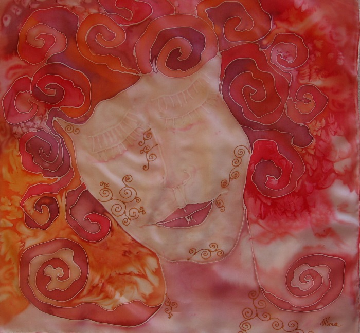 " With closed eyes "