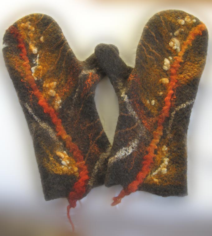 Brown with orange