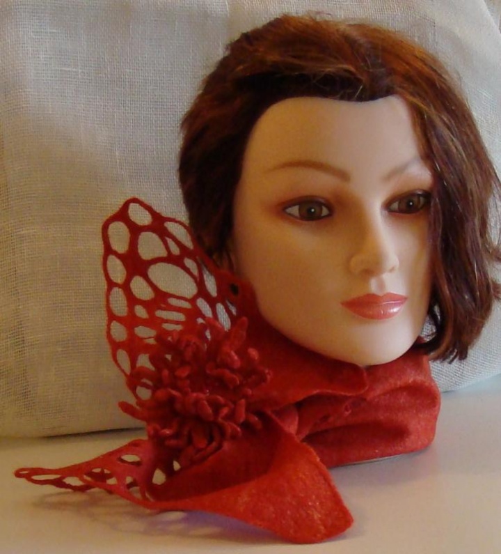 Scarf, flower " Mind vibration "