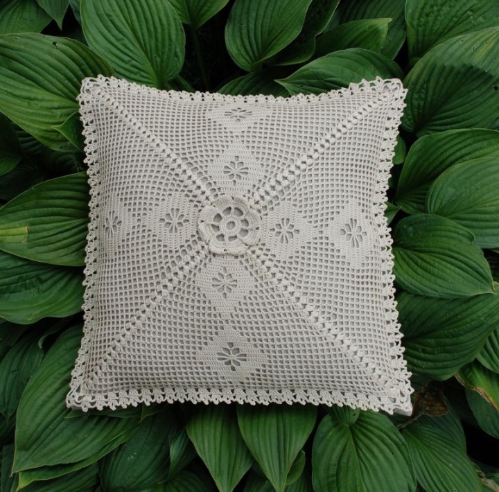 Crocheted cushions