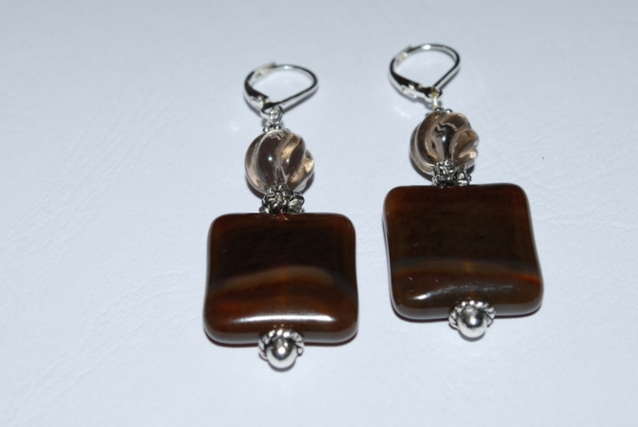 Earrings with sardonyx picture no. 2