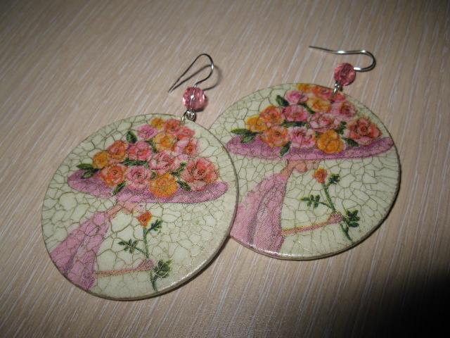 decoupage auskarai_Panelytė