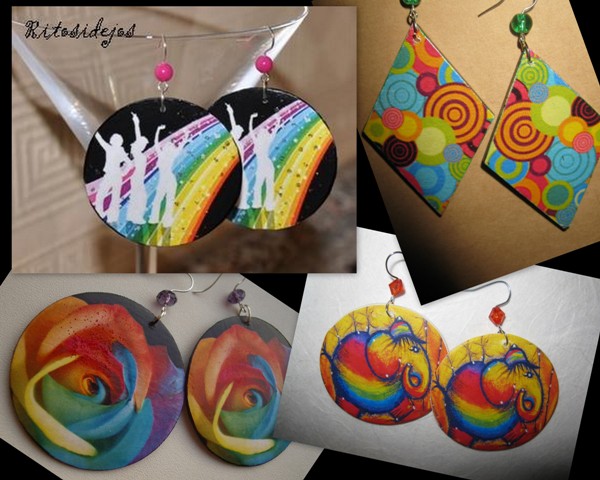 Rainbow earrings