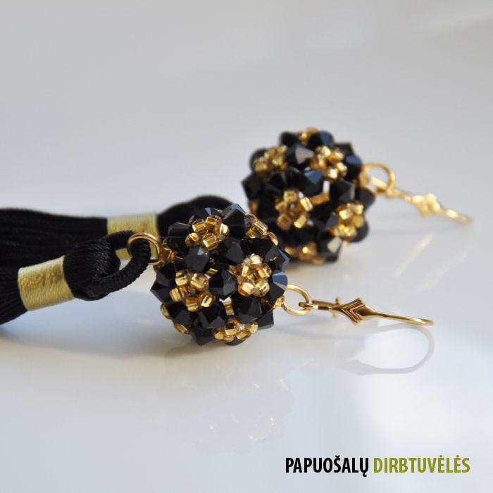 Tassels " Golden Black "