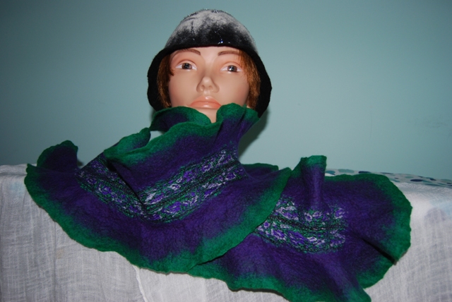 Purple and green