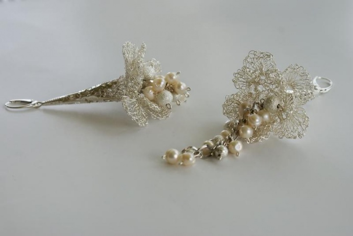 Asymmetric earrings " Wedding time " picture no. 2