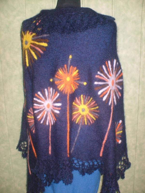 blue robe with wool