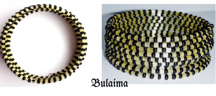 Yellow in black bracelet