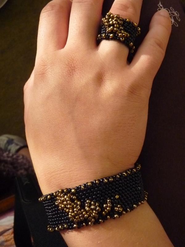 with gold fine dust