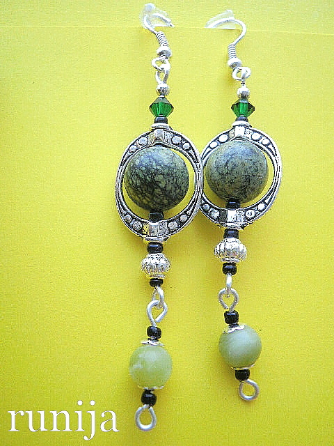 055th Swarovski, serpentine, jade