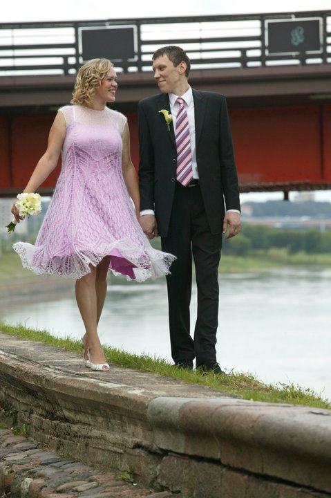 non-traditional bridal gown