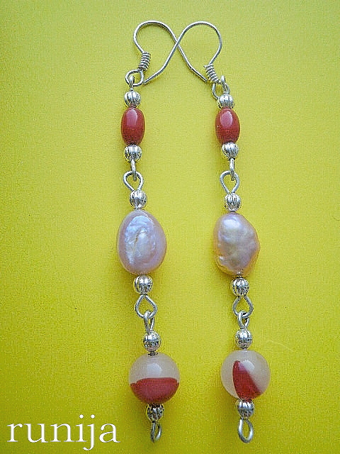 067th Coral, pearl, agate