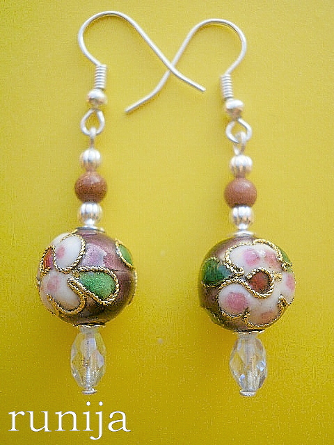 083rd Solar stone, cloisonne, glass
