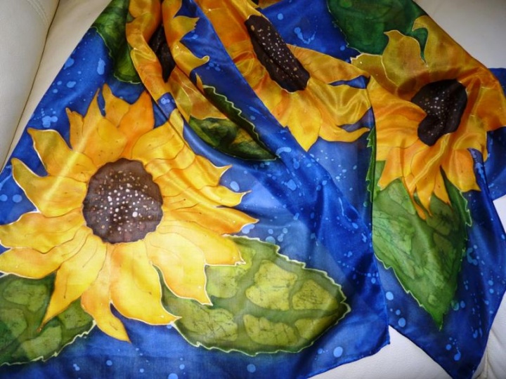 Sunflower silk scarf :)
