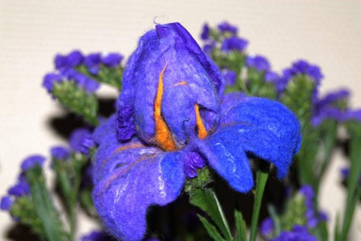 Flower - brooch " Iris "