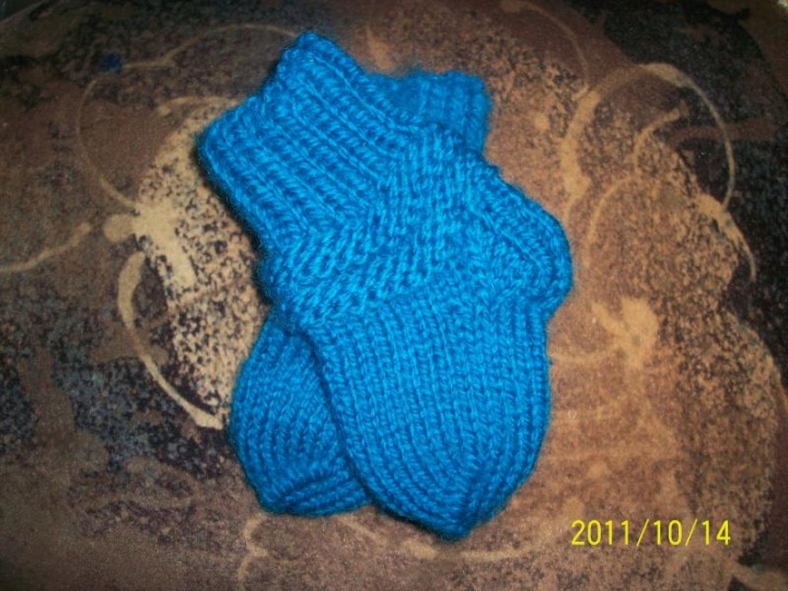 Blue socks newborn baby