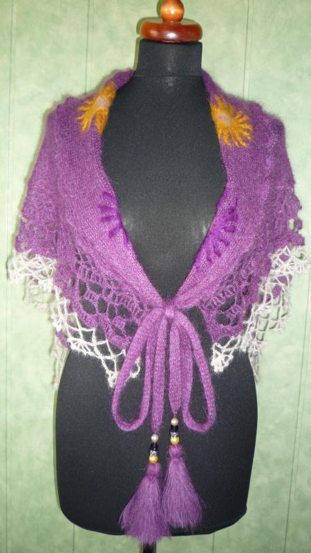 purple robe with fleece grounds