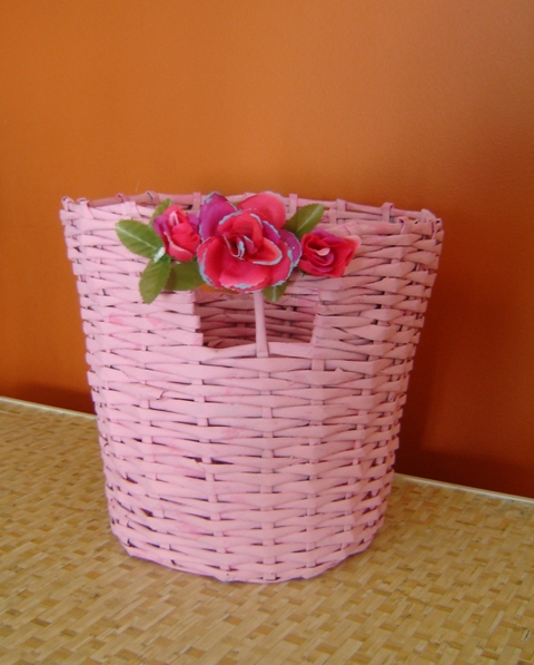 Basket of newspapers