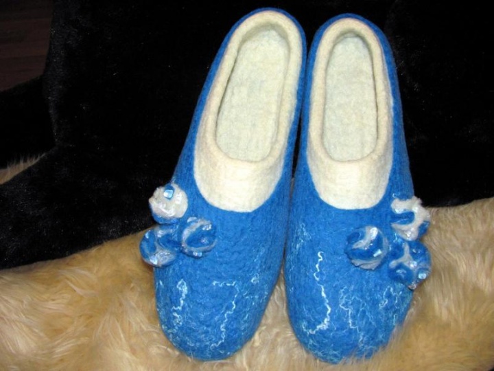 Blue with flowers
