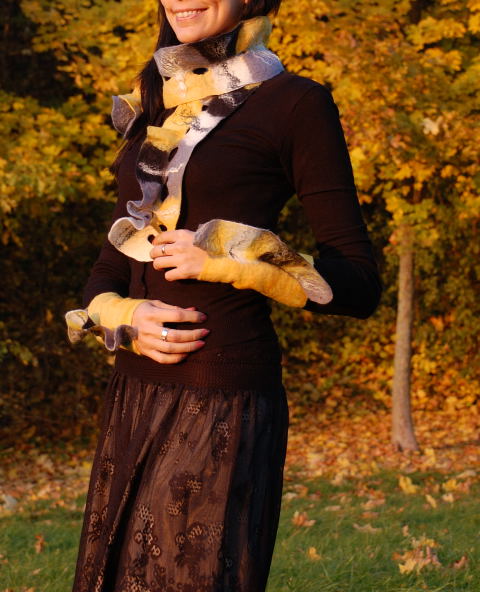 Yellow-gray-black-white mix picture no. 2