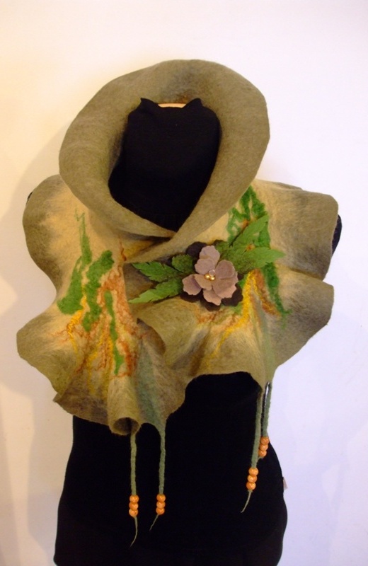 Brown color scarf picture no. 2