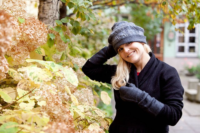 Felted merino wool hat