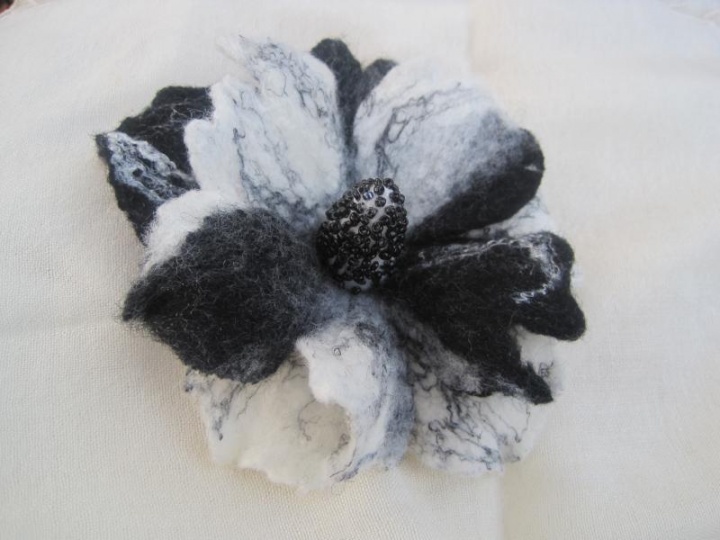 Black and white flower