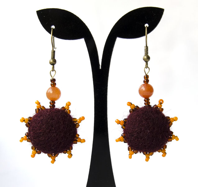 Earrings " Sun 3 "