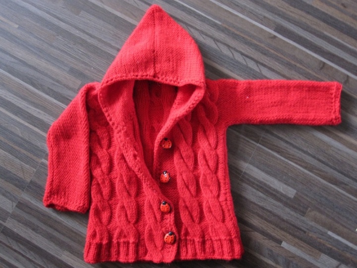 Red sweater for baby