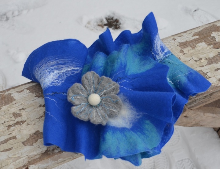 Blue by white with the wind you