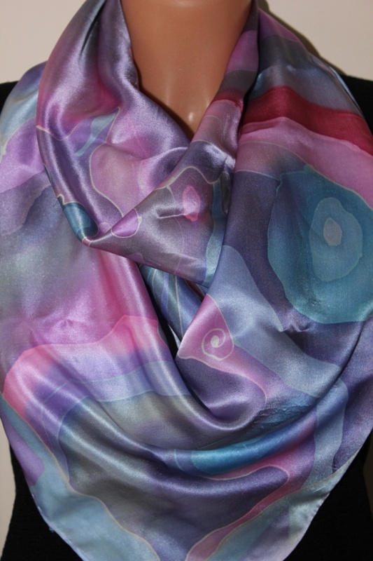 Silk satin, satin scarf