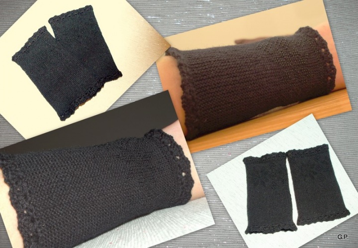 Virgin wool wrist warmers