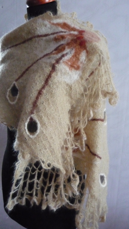 Bright mohair scarf