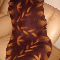 Brown country with a sprig - Scarves & shawls - felting
