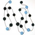 Sky-blue blackness - Necklaces - felting