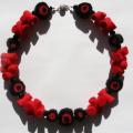 Red-black - Necklaces - felting
