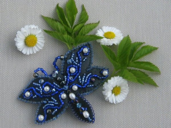 Blue butterfly - Brooches