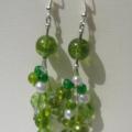Playfully green - Earrings - beadwork