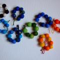 all kinds of summer color bracelet! - Bracelets - felting