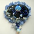 love to the blue - Brooches - beadwork