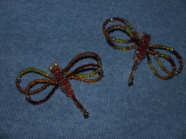 Brooches " Butterflies " - Biser
