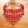 red skewers - Necklace - beadwork