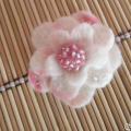 Pink flower - Brooches - felting